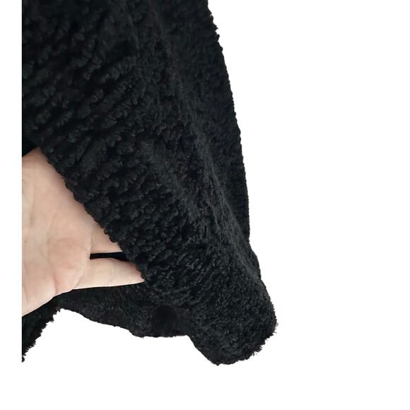 J. Jill Black Boucle Velvet Faux Fur Coat - XL - Picture 4 of 12
